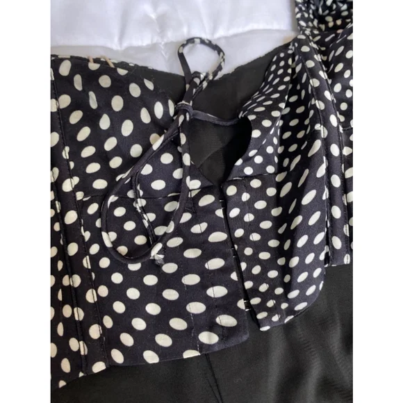 For Love and Lemons Kat Long Sleeve Corset Top Polka Dot XS NWT - Picture 6 of 8